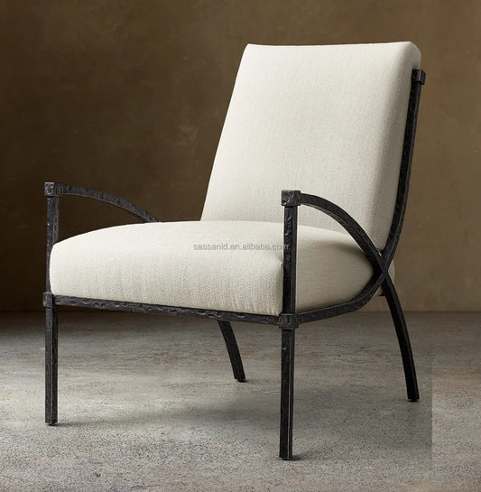 Hugo Accent Chair – French Modernism Hand-forged Iron Statement Piece