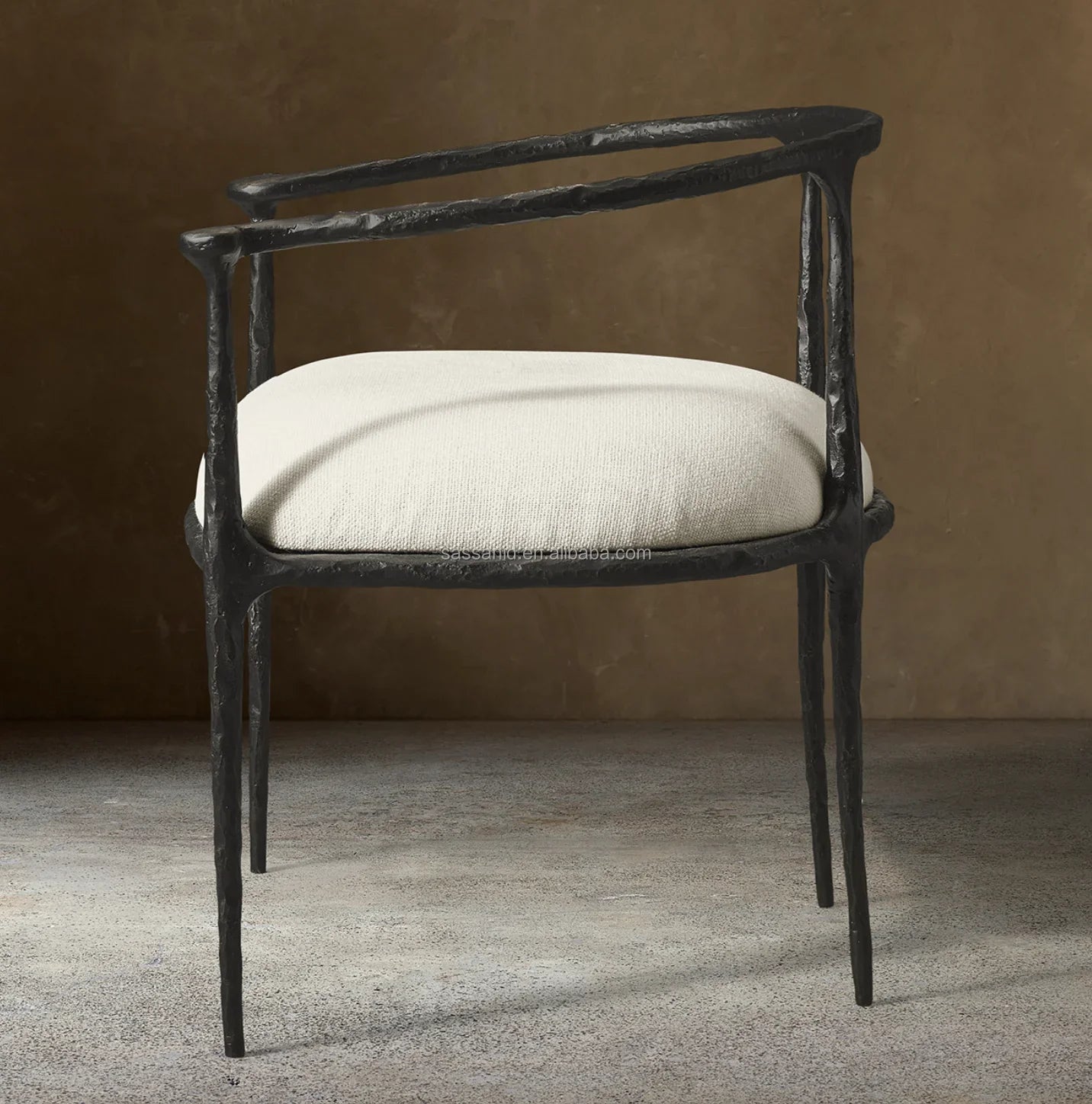 Remo Slope Arm Chair – Hand-Forged Iron – Re Home Modernist Design