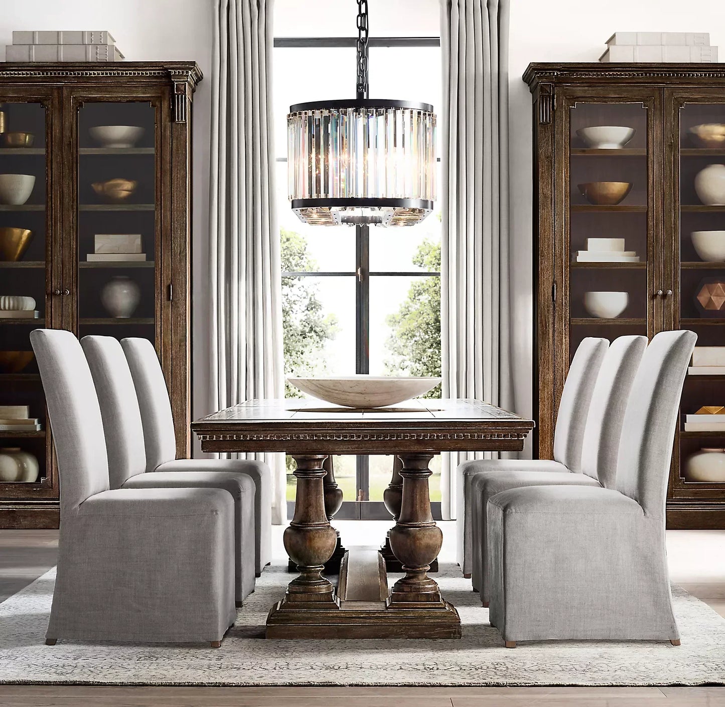 St. James Extendable Dining Table – Solid Wood Architectural Statement Piece