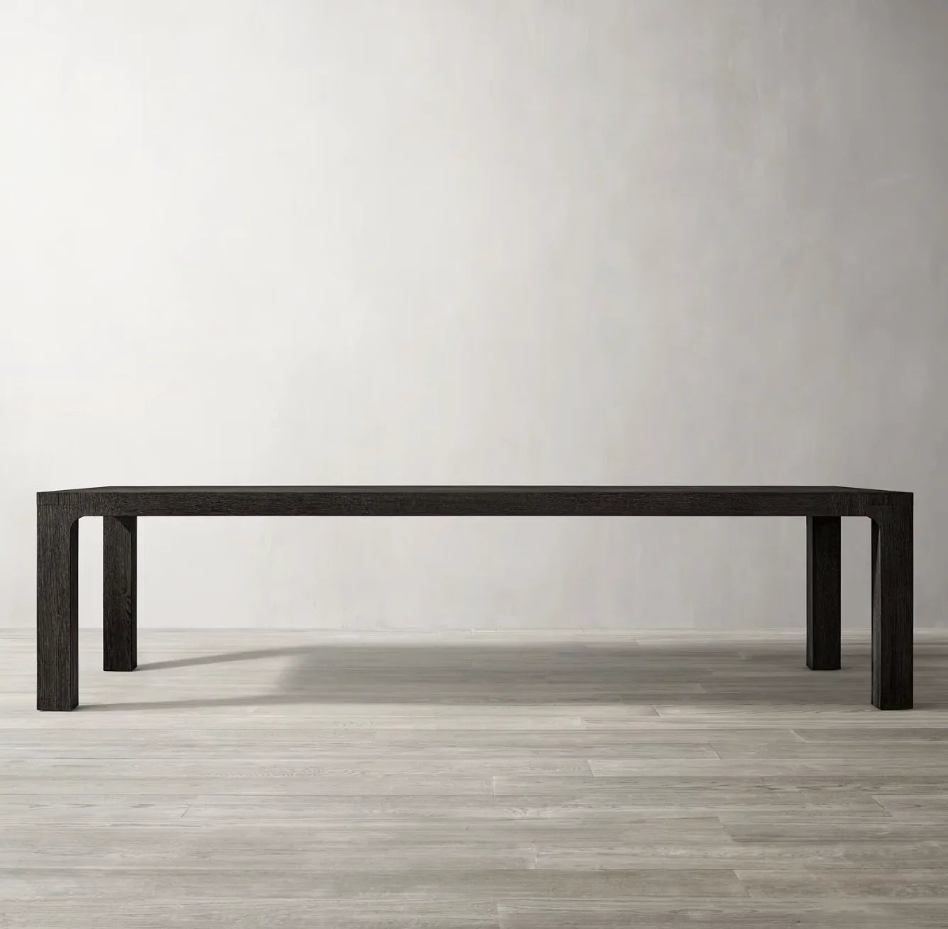 French Contemporary Rectangular Dining Table – Solid Oak Statement Piece