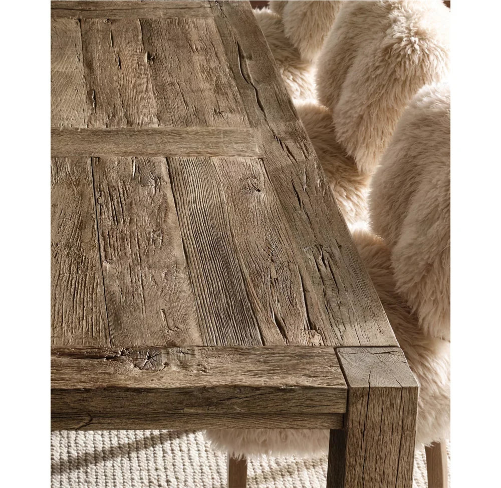 Dining Table – Modern Salvaged Wood Reclaimed Oak Statement Piece | 1600946176922