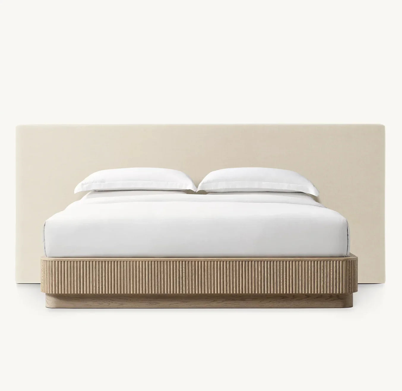 Mulholland Platform Bed – Extended Fabric Panel Statement Piece