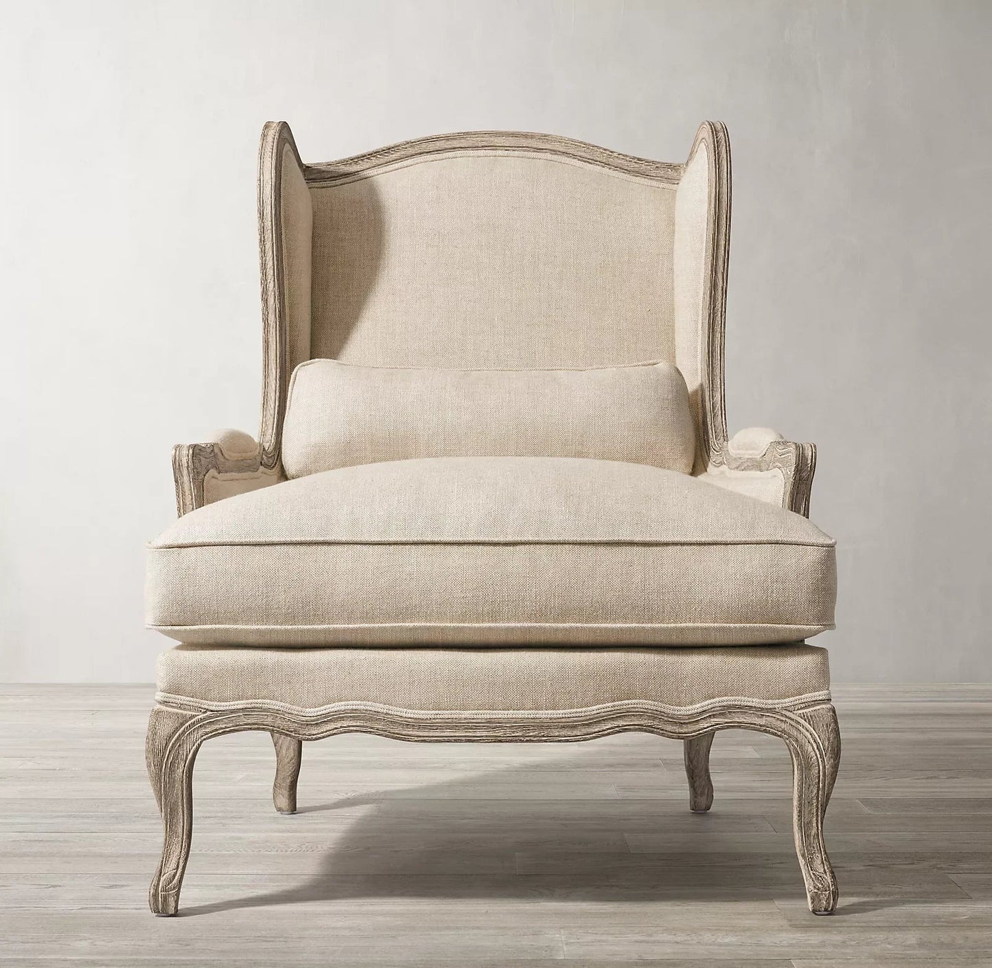 Re Home Club Chair – Wingback Shelter Armchair in Performance Fabric Statement Piece