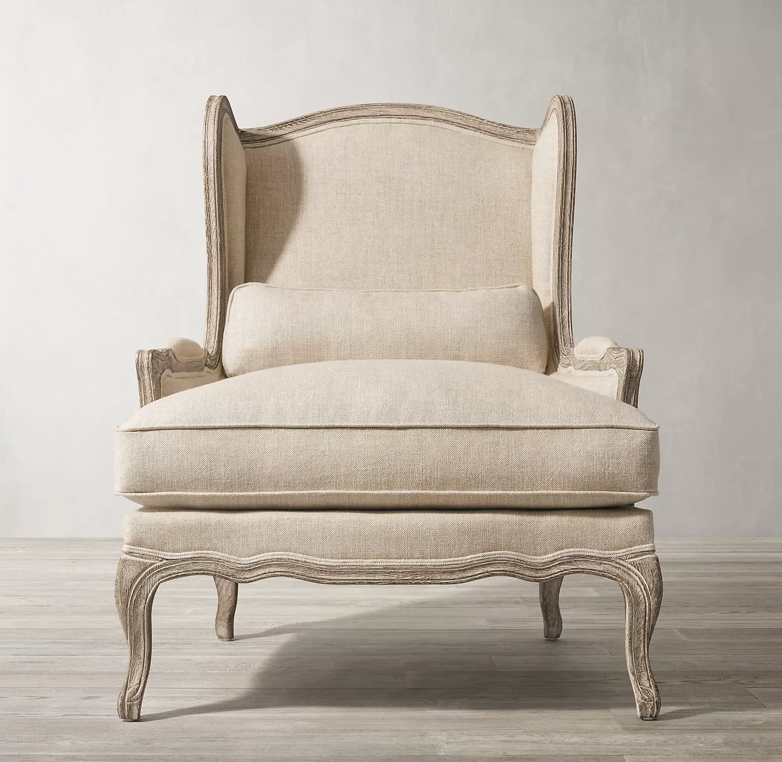Re Home Club Chair – Wingback Shelter Armchair in Performance Fabric Statement Piece