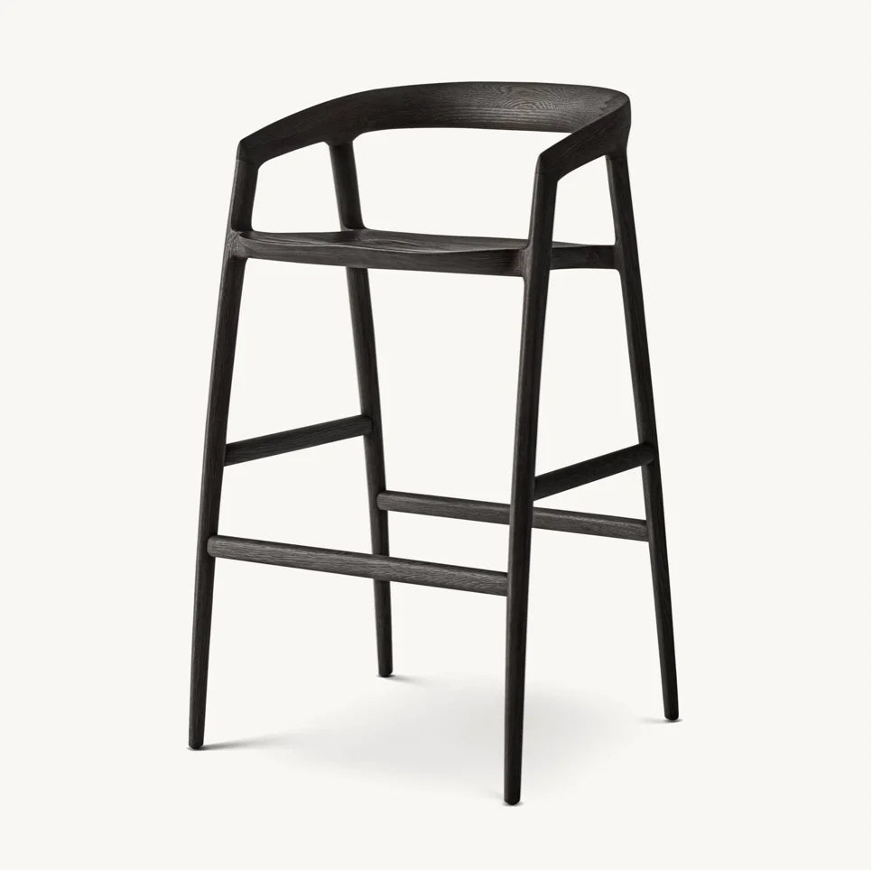Modern European Stool – Sculptural Oak Frame – Oak by Re Home