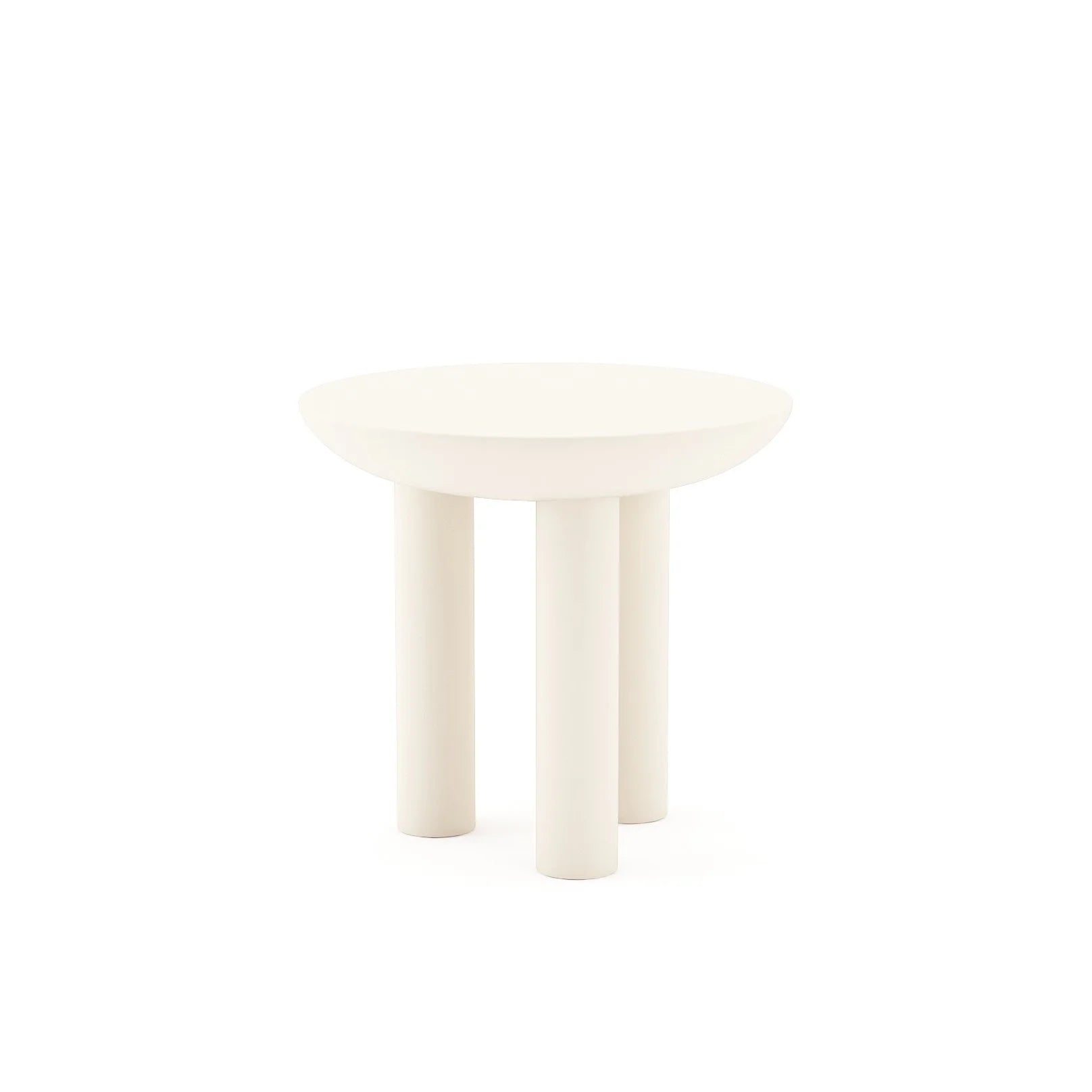 Modern Minimalist Eco-Friendly MDF Side Table in Rice White