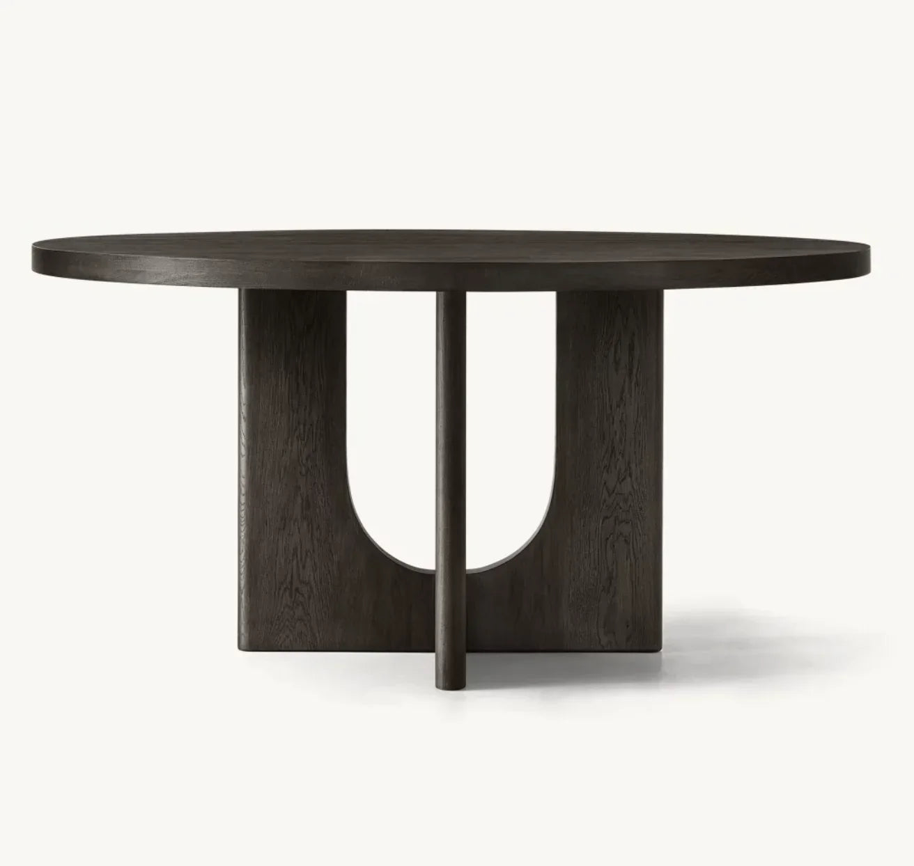 Contemporary French Design Round Dining Table – Solid Wood Statement Piece