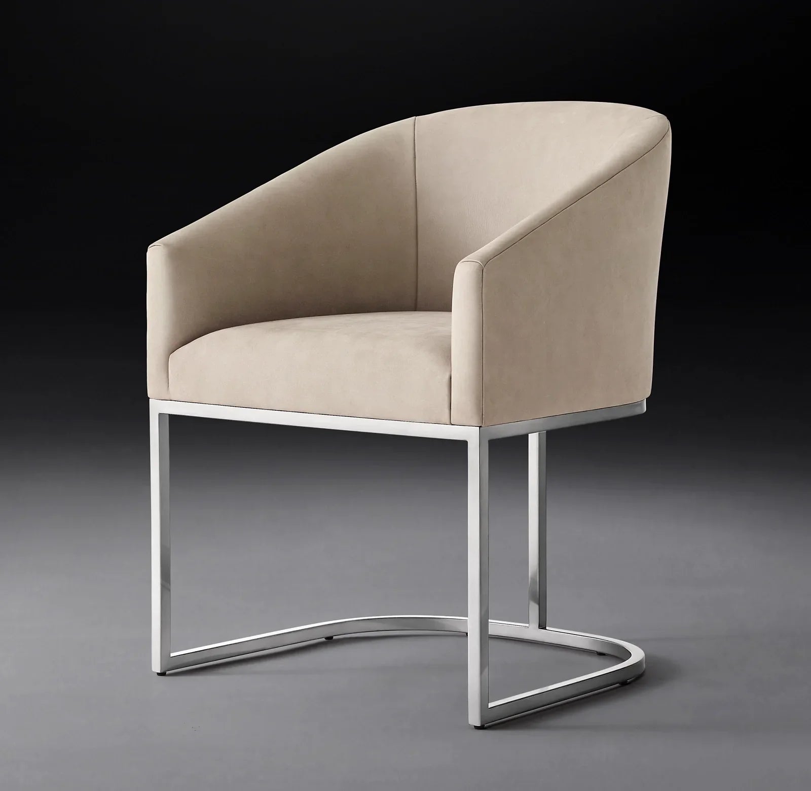 Emery Barrel Back Dining Armchair – Leather Oak Designer Furniture