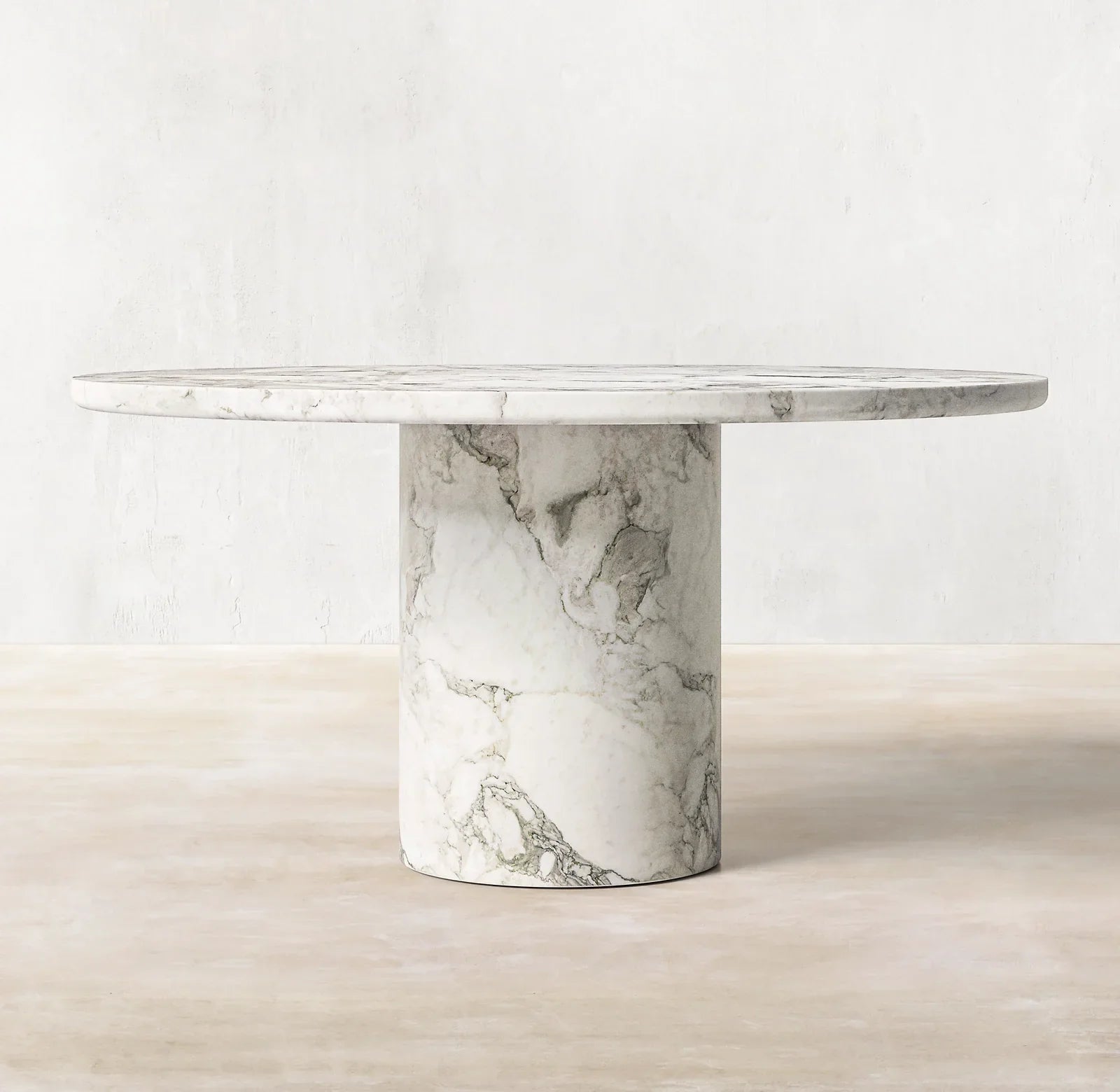 Round Dining Table – Italian Arabescato Marble Statement Piece | 1600725980024