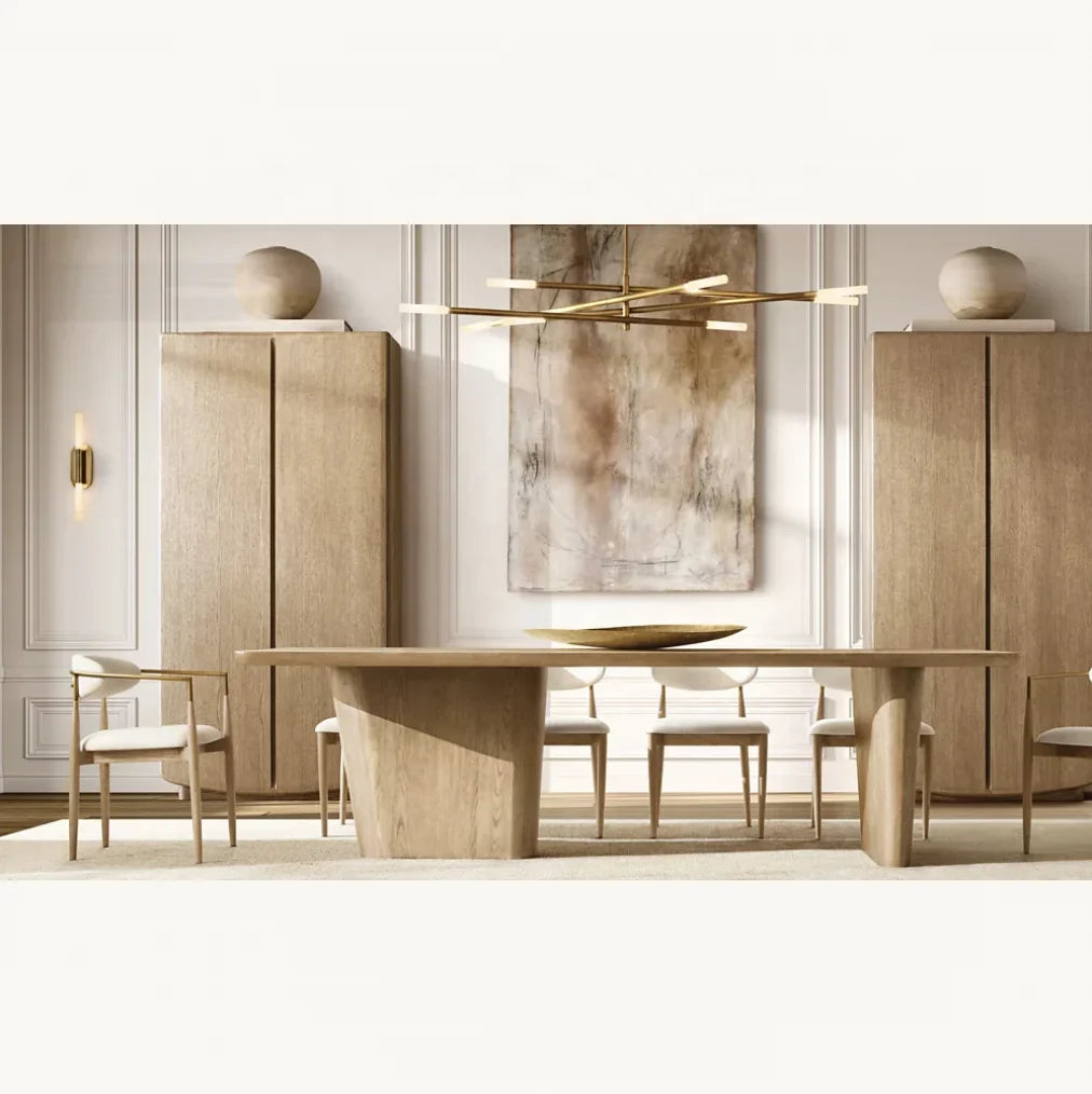 Dalia Dining Table – Rectangular Solid American Oak Mid-century Statement Piece
