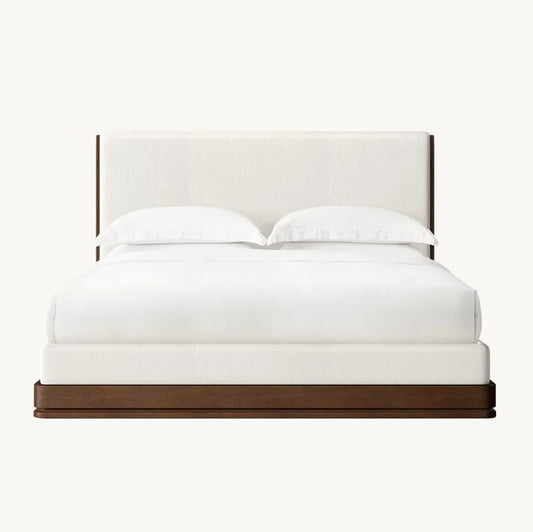 Upholstered Panel Bed – Sculptural Statement Piece | 1600938155388