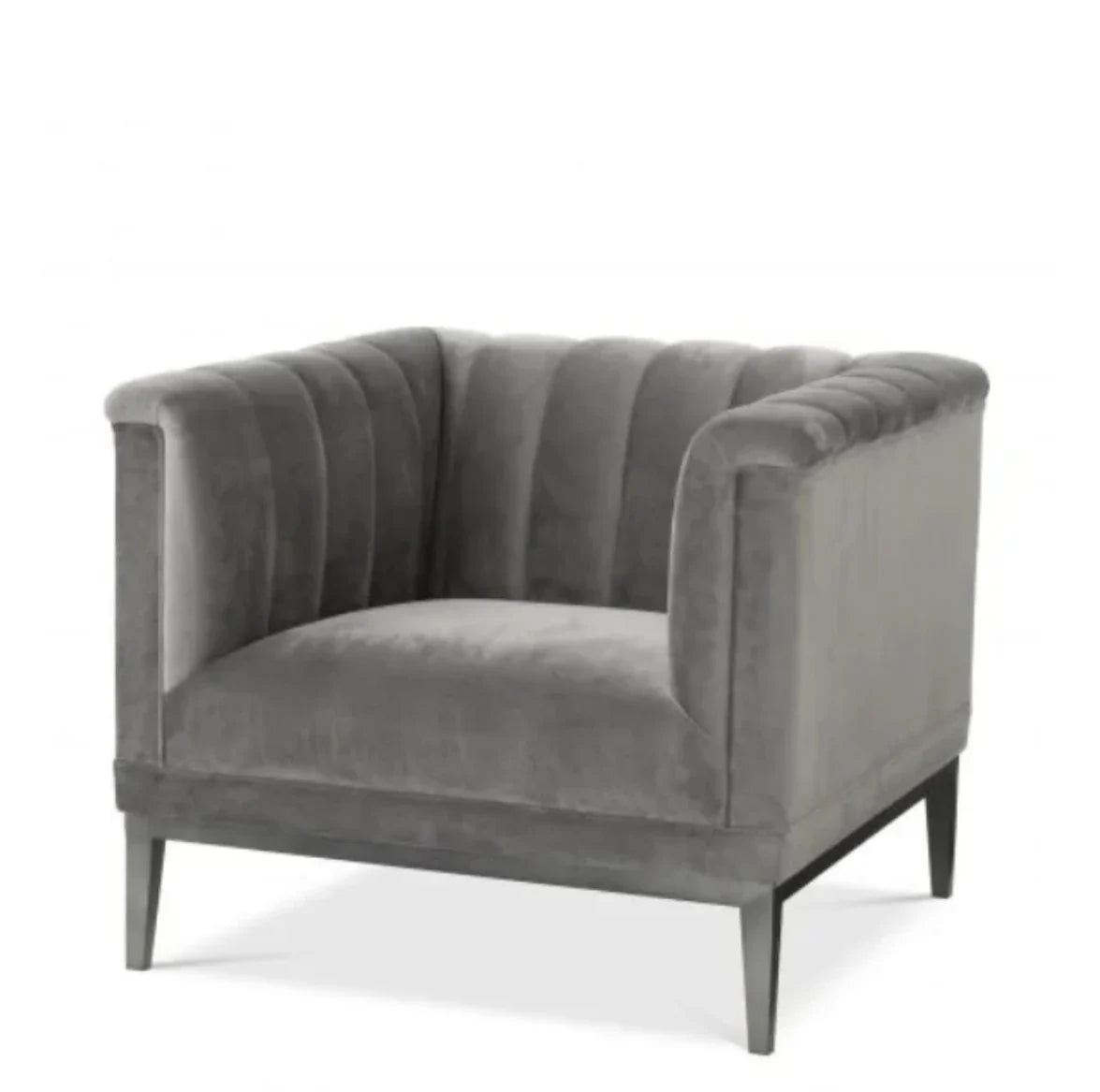 Art Deco Armchair – Natural Italian Bouclé & Solid Oak Designer Statement Piece