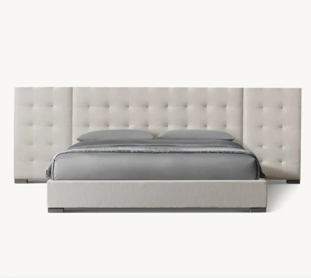 Platform Bed Extended Panel – Upholstered Modern Modena Design | 1601043474640