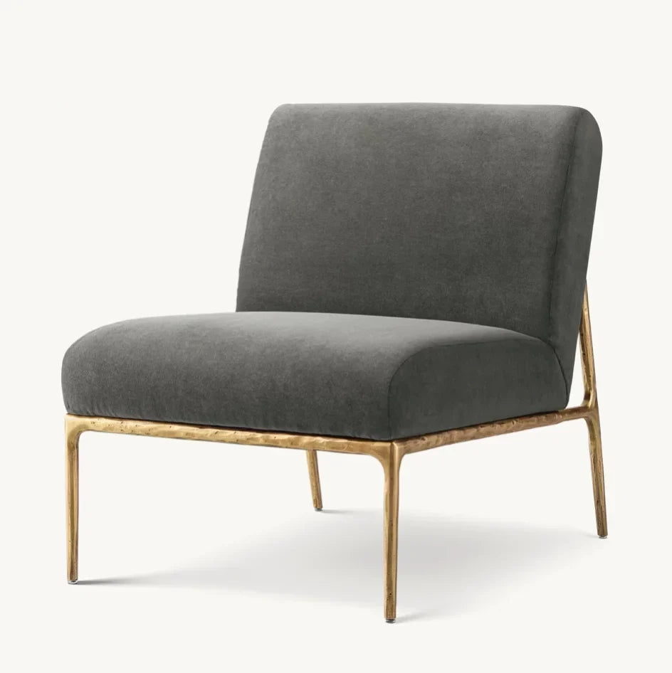 Armless Chair – Geometric Solid Oak – Midcentury Statement Piece | 1600969874233