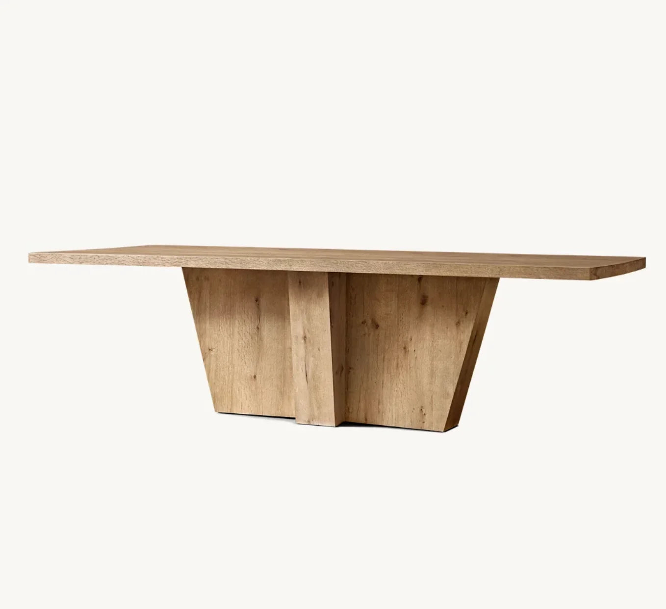 Modernist Handcrafted American Oak Dining Table – Architectural Statement Piece
