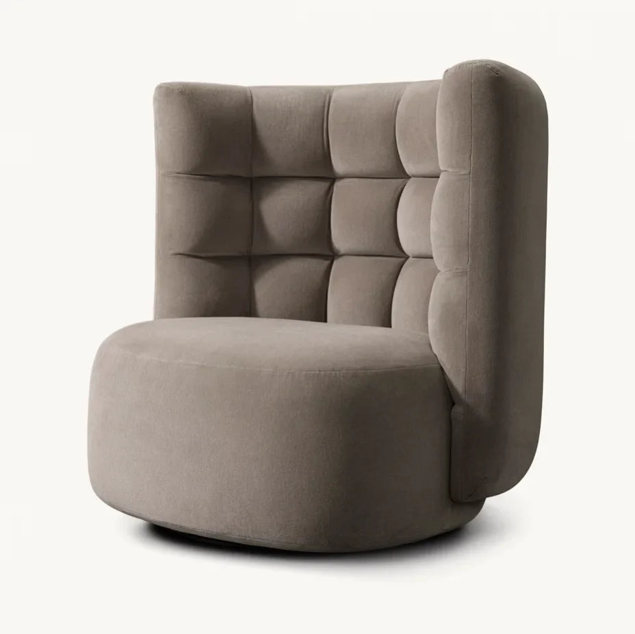 Mira Velvet Armchair – 1960s Modernist Silhouette in Plush Velvet Statement Piece