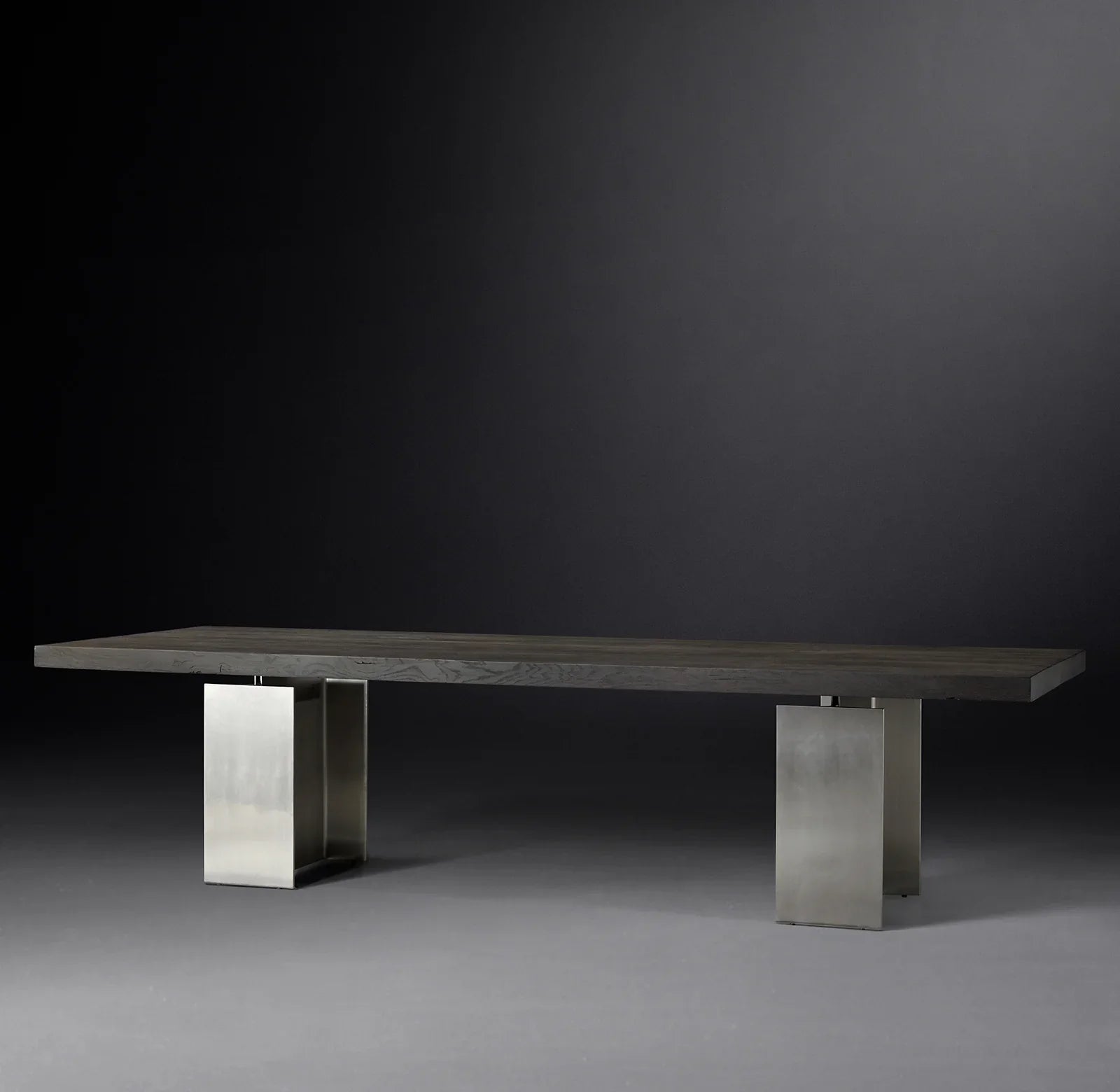 Bauhaus Rectangular Dining Table – Solid French Oak & Brass Statement Piece | 1600803826903
