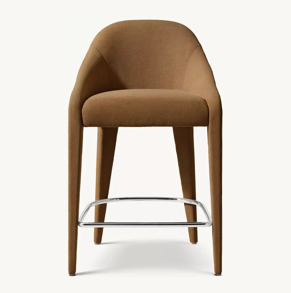 Alissia Stool – Hand-upholstered Performance Fabric – Contemporary Belgian Design