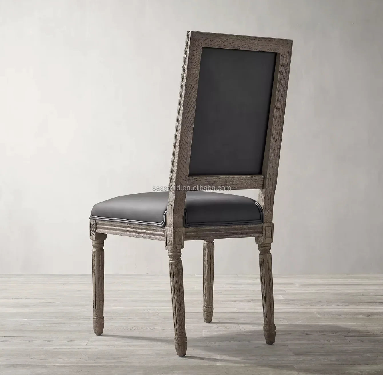 Vintage Leather Dining Chair – Mid-Century Modern Architectural Statement Piece
