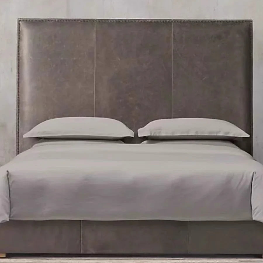 Fabric Bed with High Backrest – Cotton and Hemp Modern | B-01
