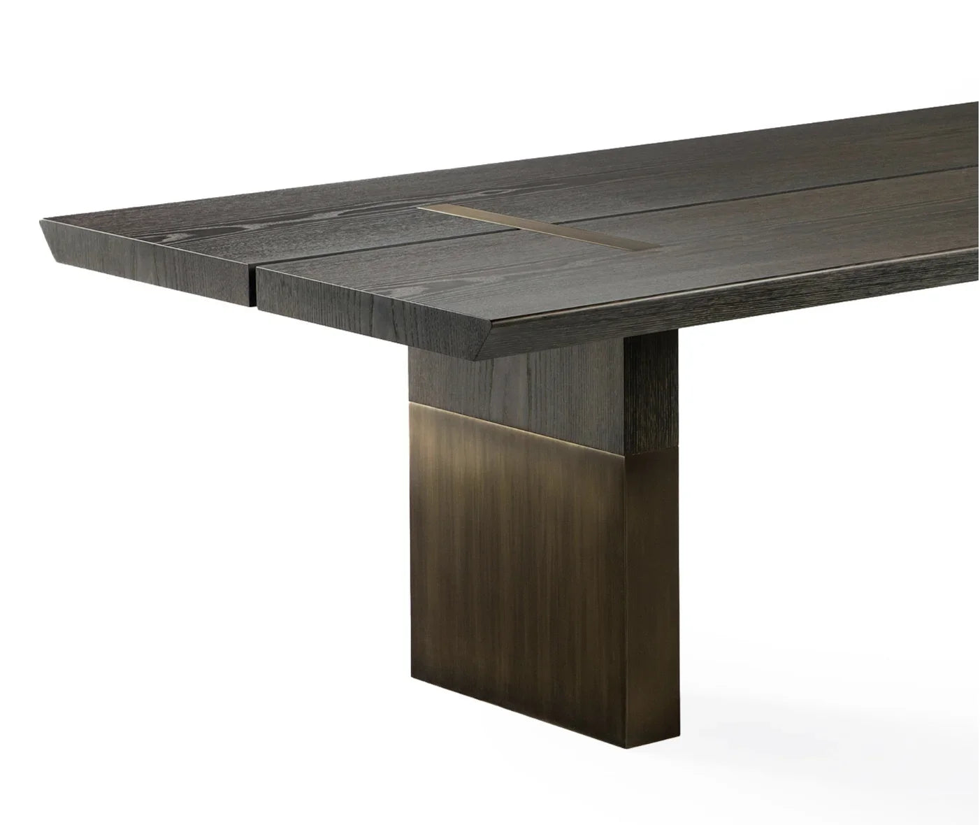 Walnut Ebony Split Dining Table – Luxury Italian Designer Statement Piece