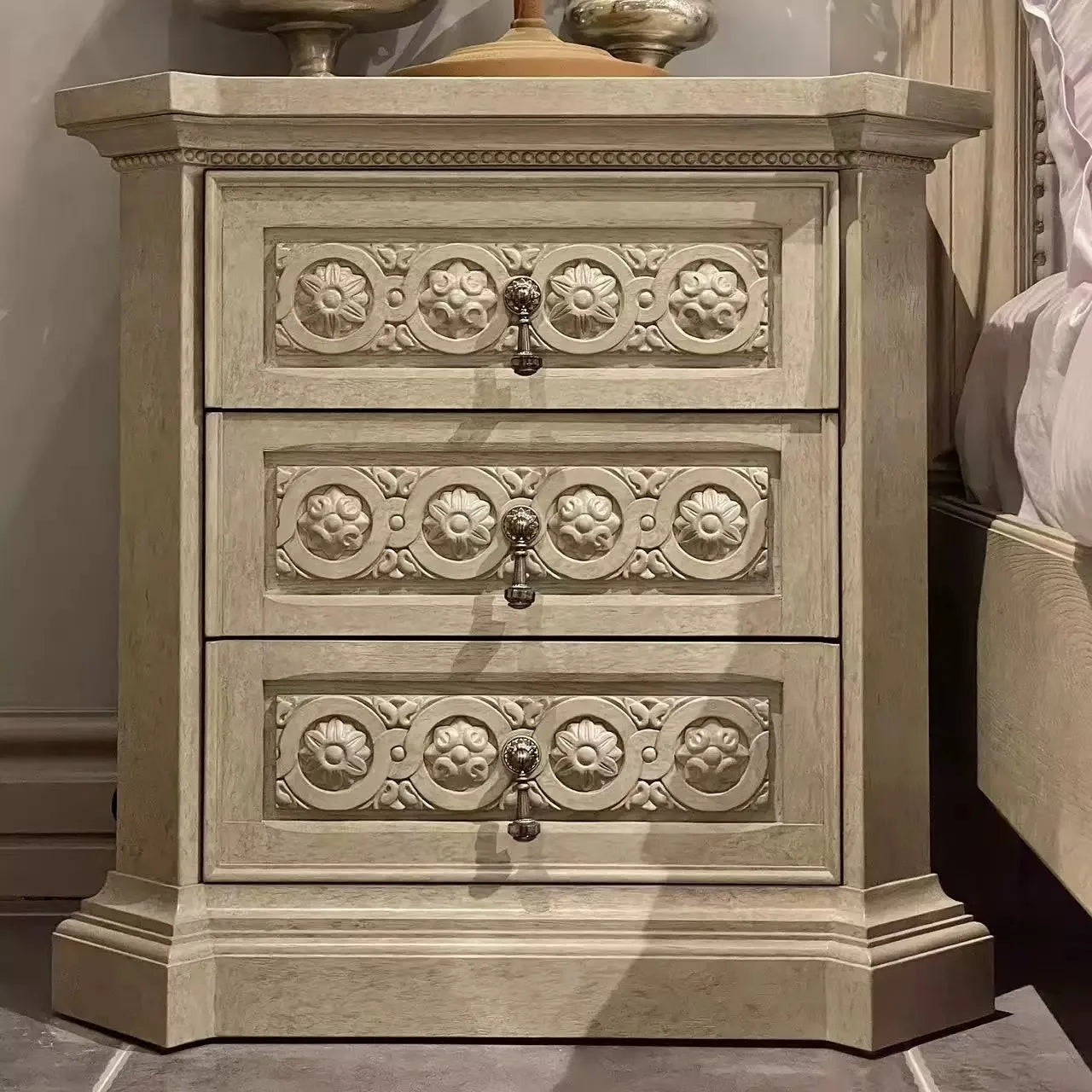 Upholstered Bed with Fabric Backrest – Solid Wood Building Revival Design | 26-149