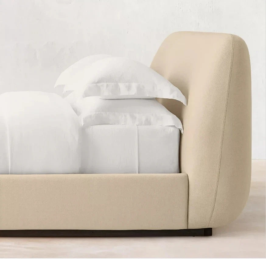 Contemporary Fabric Platform Bed – Low Profile Slipcovered Design | 1601051803192