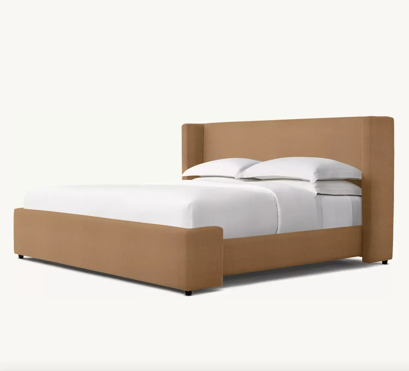 Shelter Bed – Postmodern Sculptural Sand Belgian Linen Arlen Statement Piece | 1601364420510
