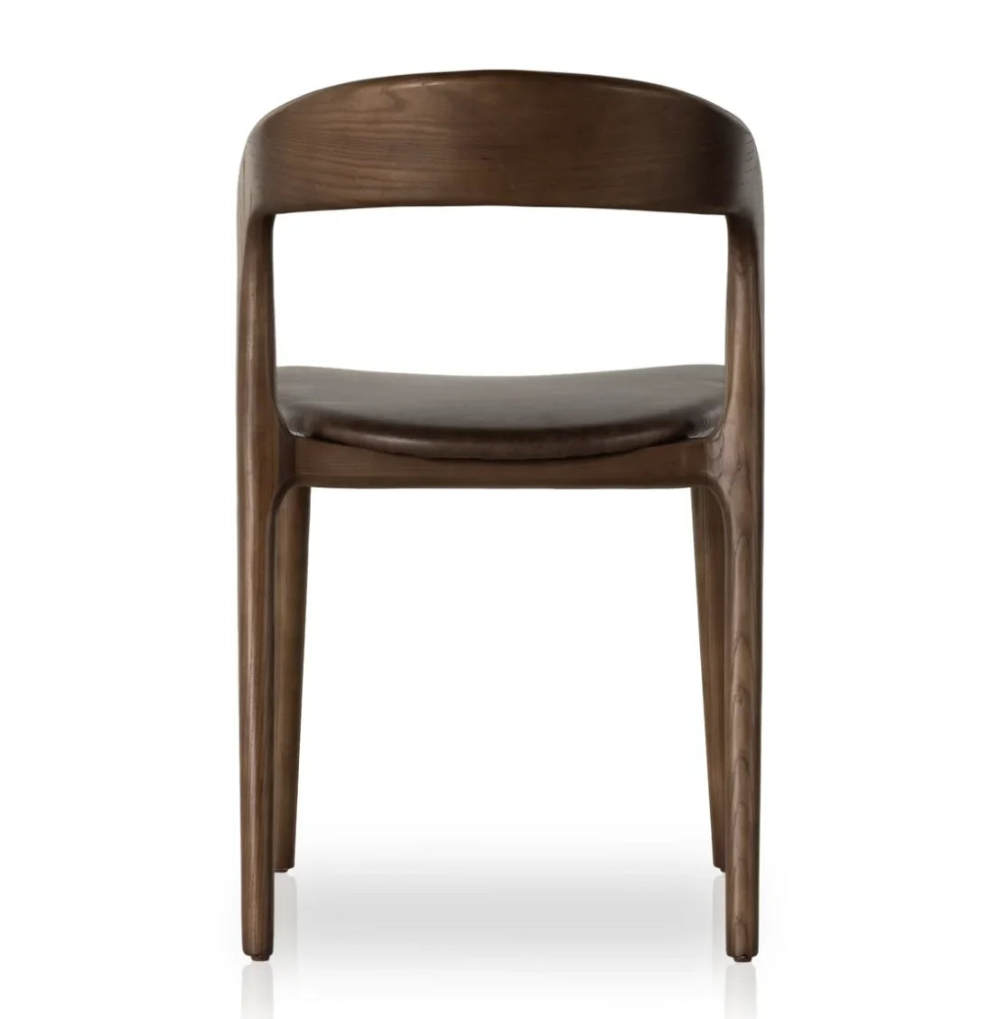 Hemingway Dining Armchair – Midcentury Solid Oak & Leather Statement Piece