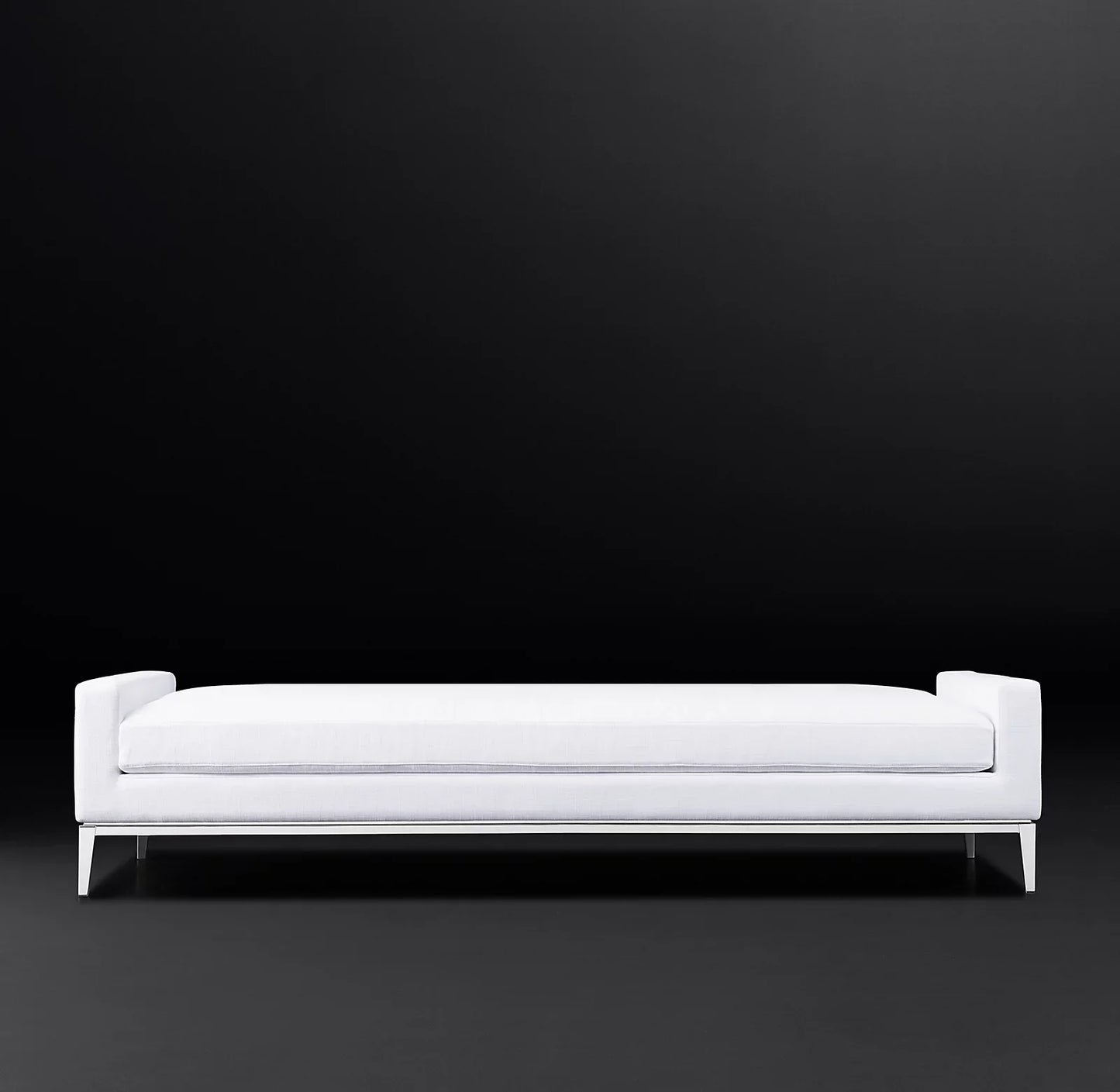 Bedroom Bench 57" – Modernist Metal Base Luxury Furniture by Re Home