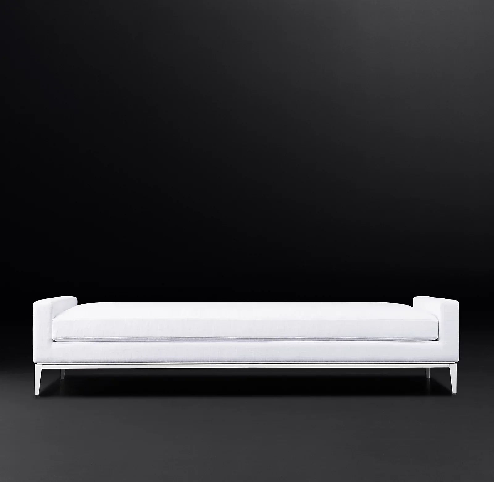 Bedroom Bench 57" – Modernist Metal Base Luxury Furniture by Re Home