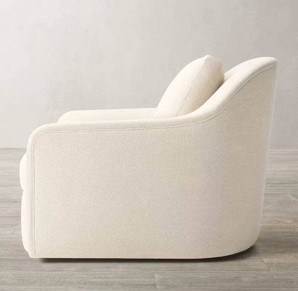 Maxime Lounge Chair – Midcentury European Minimalist Solid Oak Armchair