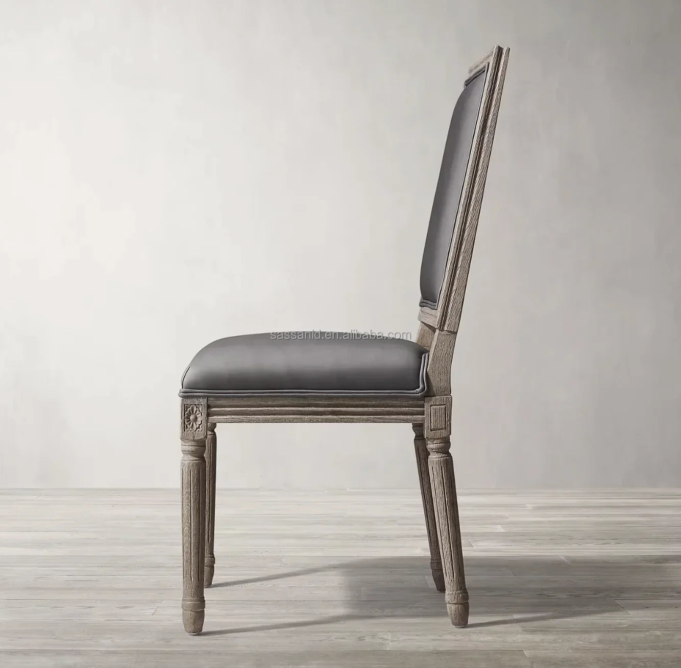 Vintage Leather Dining Chair – Mid-Century Modern Architectural Statement Piece