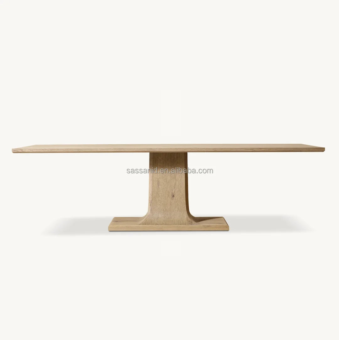 Evette Rectangular Dining Table – American White Oak Mid-Century Statement Piece