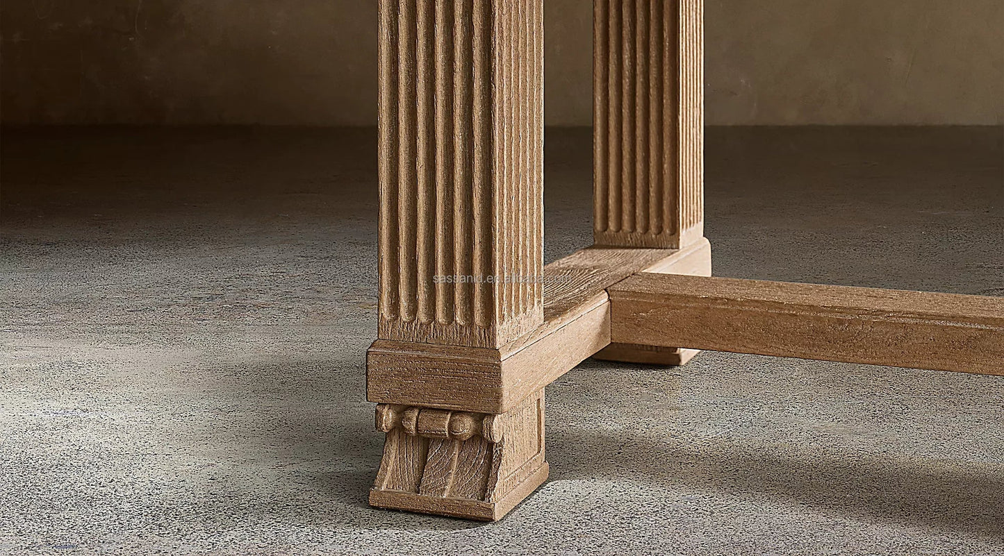 Rectangular Dining Table – Sculptural Shagreen and Aged Oak Mayfair Luxury Piece