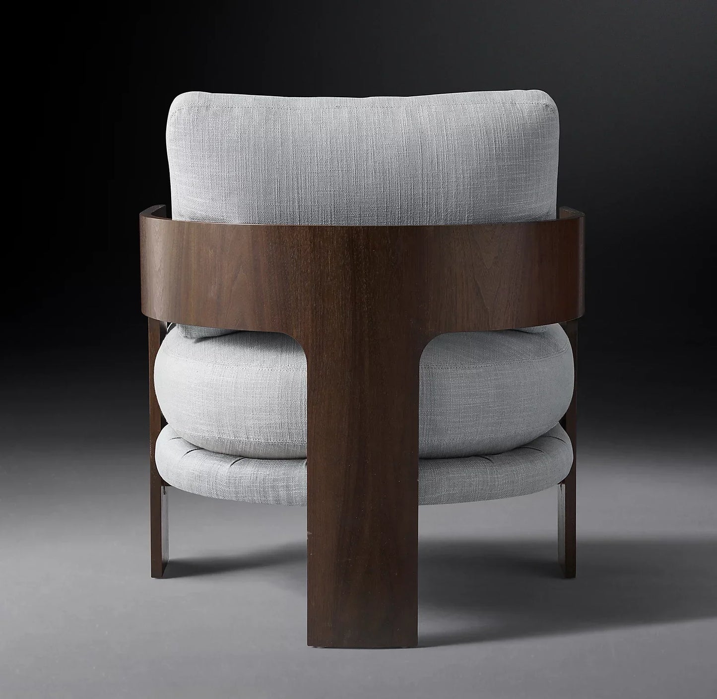 Mid-Century Lounge Chair – Walnut Base & Performance Fabric Statement Piece