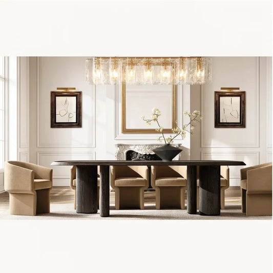 Leon Rectangular Dining Table 130in – Organic Profile Douglas Fir Designer Piece | 1601174934120