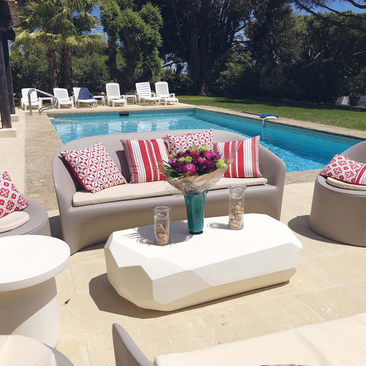 Luxury Geometric Outdoor Coffee Table Modern Italian Style for Villa