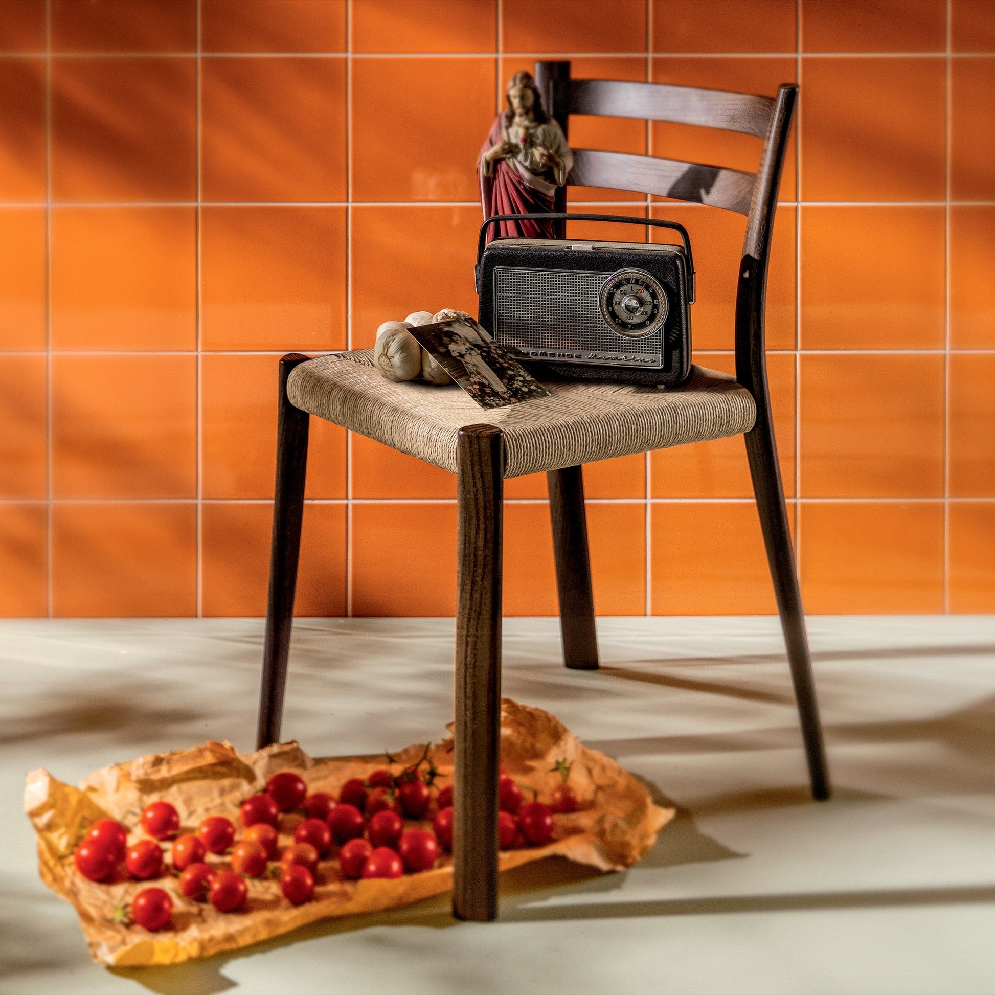 Buri Dining Chair – Hand-Woven Paper Cord & Ash Wood by Mario Scairato | BURI.C-1
