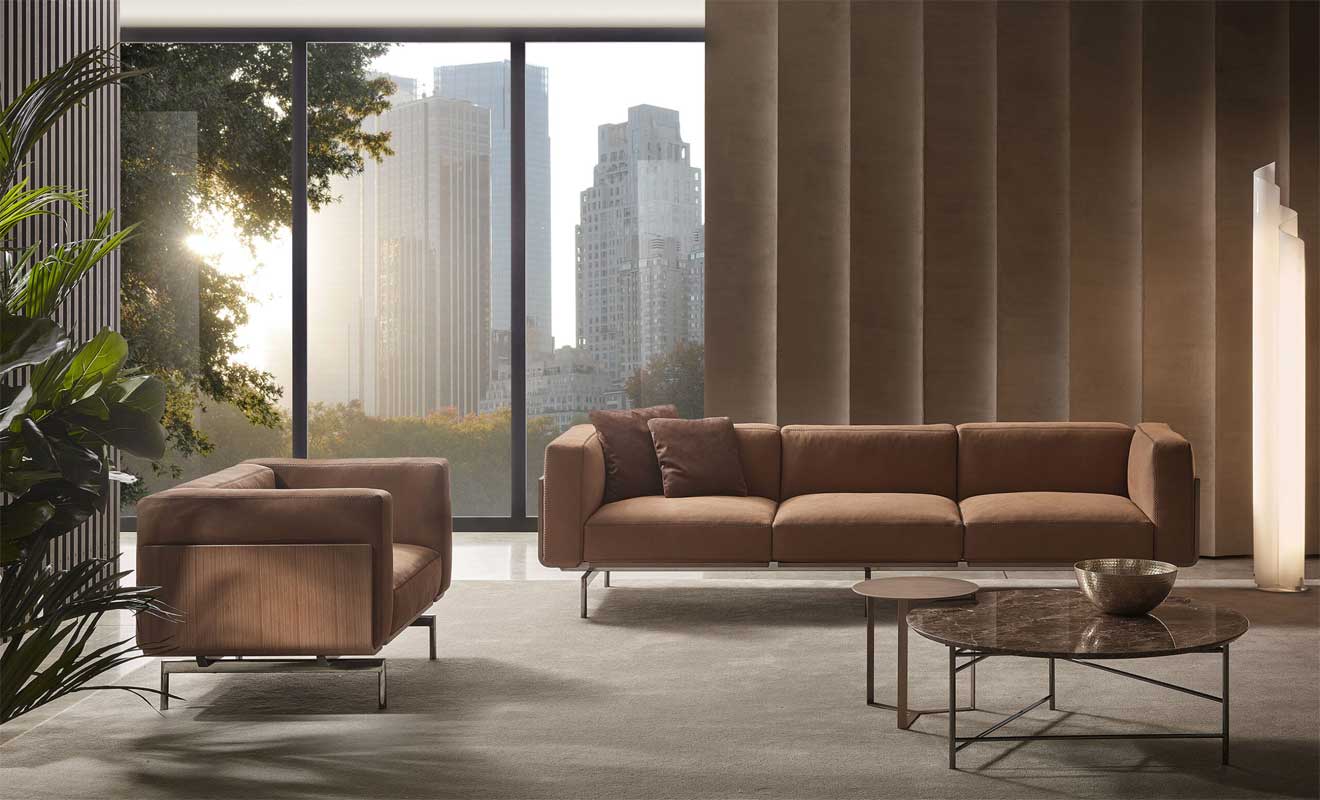 Luxury L-Sofa Lounge Modern Italian Style for Villa