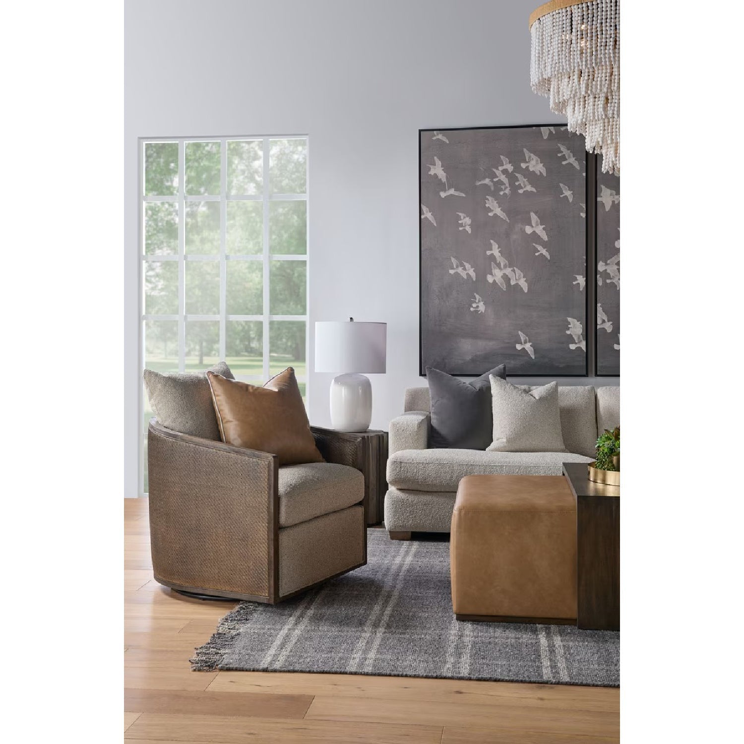 Luxury Dovetail Acacia Upholstered Rectangular Coffee Table Modern Italian Style for Villa
