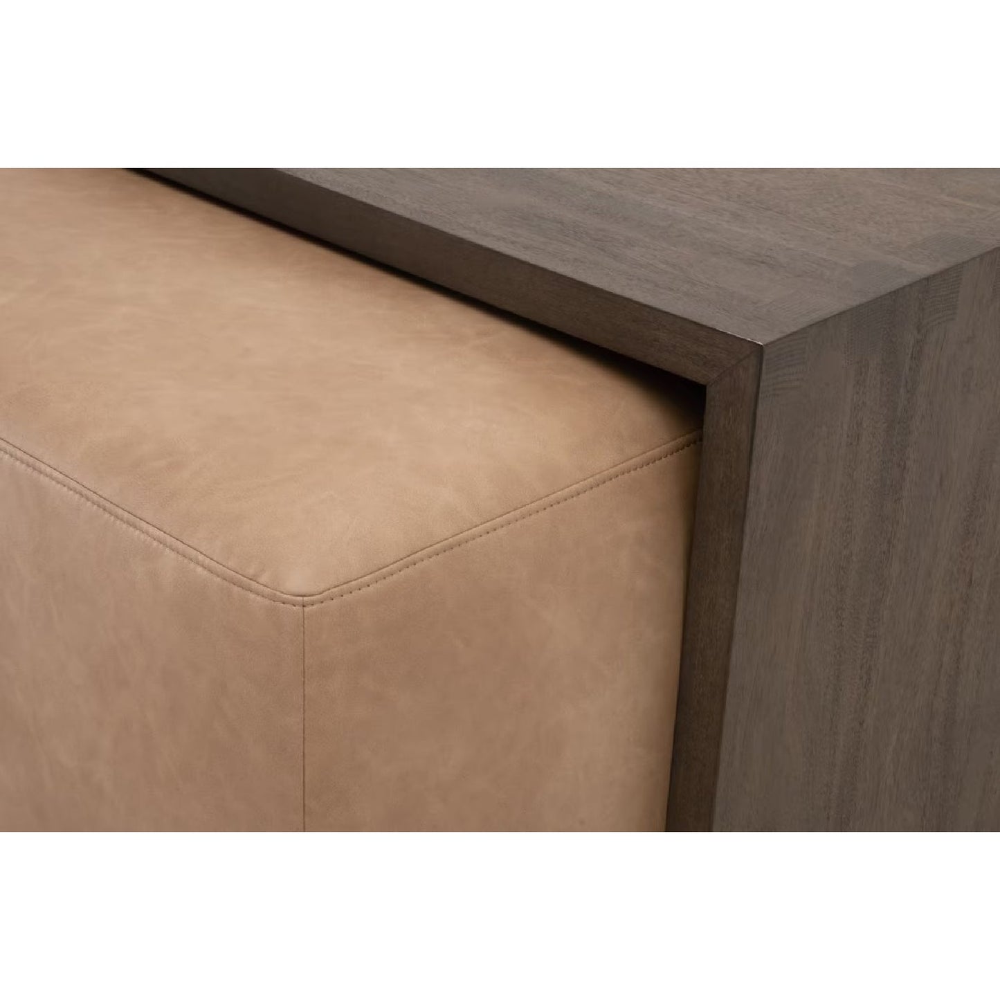 Luxury Dovetail Acacia Upholstered Rectangular Coffee Table Modern Italian Style for Villa