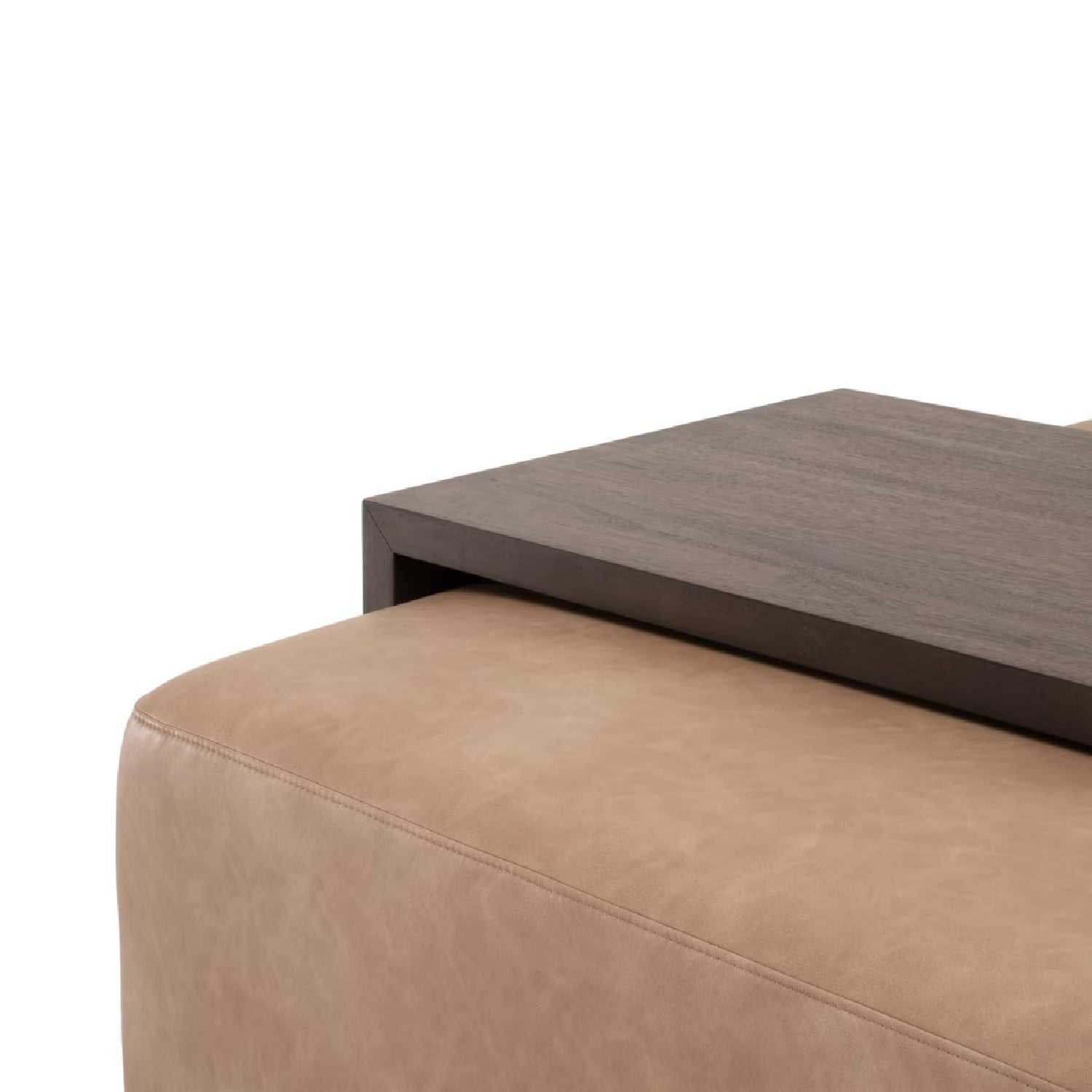 Luxury Dovetail Acacia Upholstered Rectangular Coffee Table Modern Italian Style for Villa