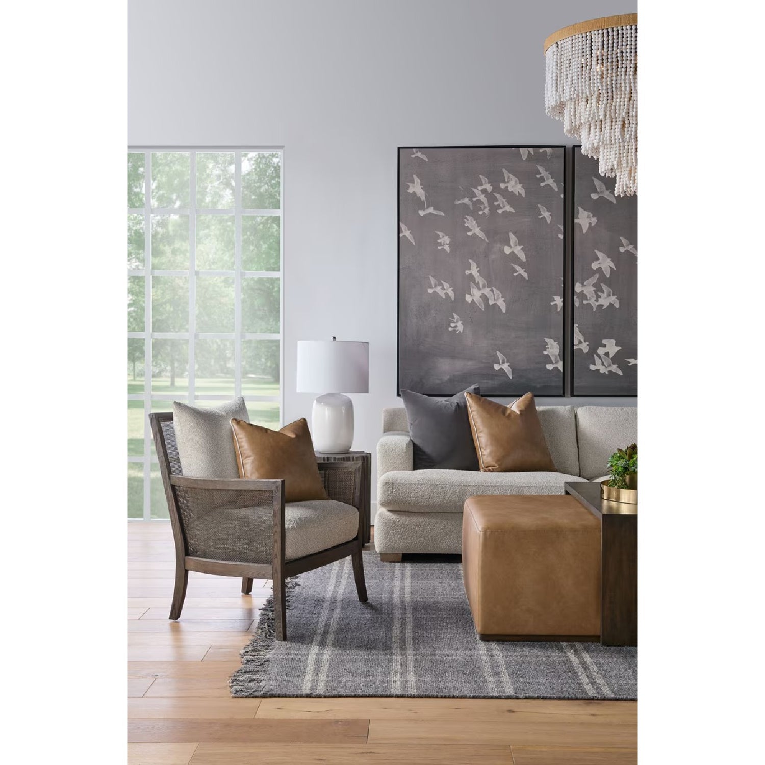 Luxury Dovetail Acacia Upholstered Rectangular Coffee Table Modern Italian Style for Villa