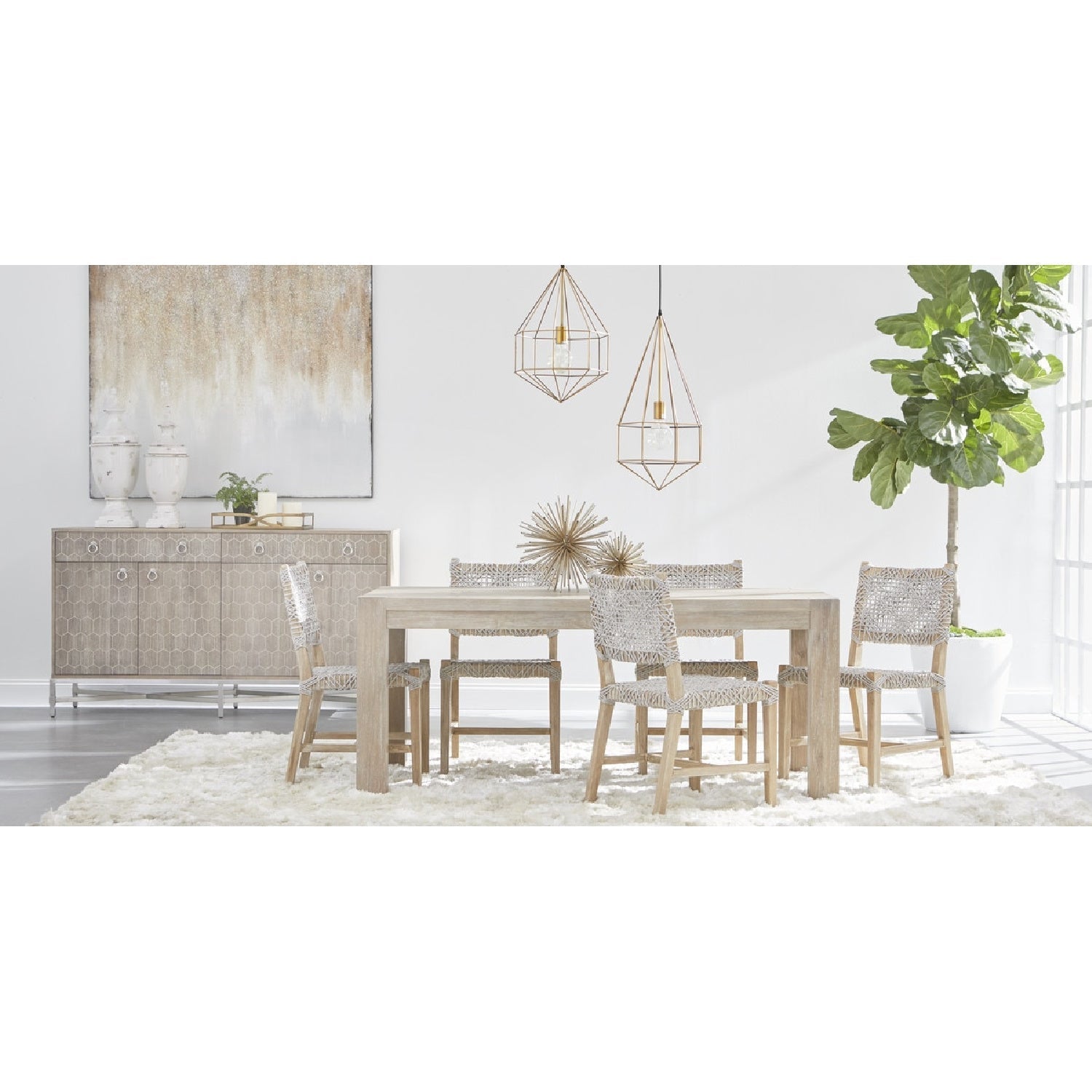 Luxury Adler Oak Extendable Dining Table Modern Italian Style for Villa
