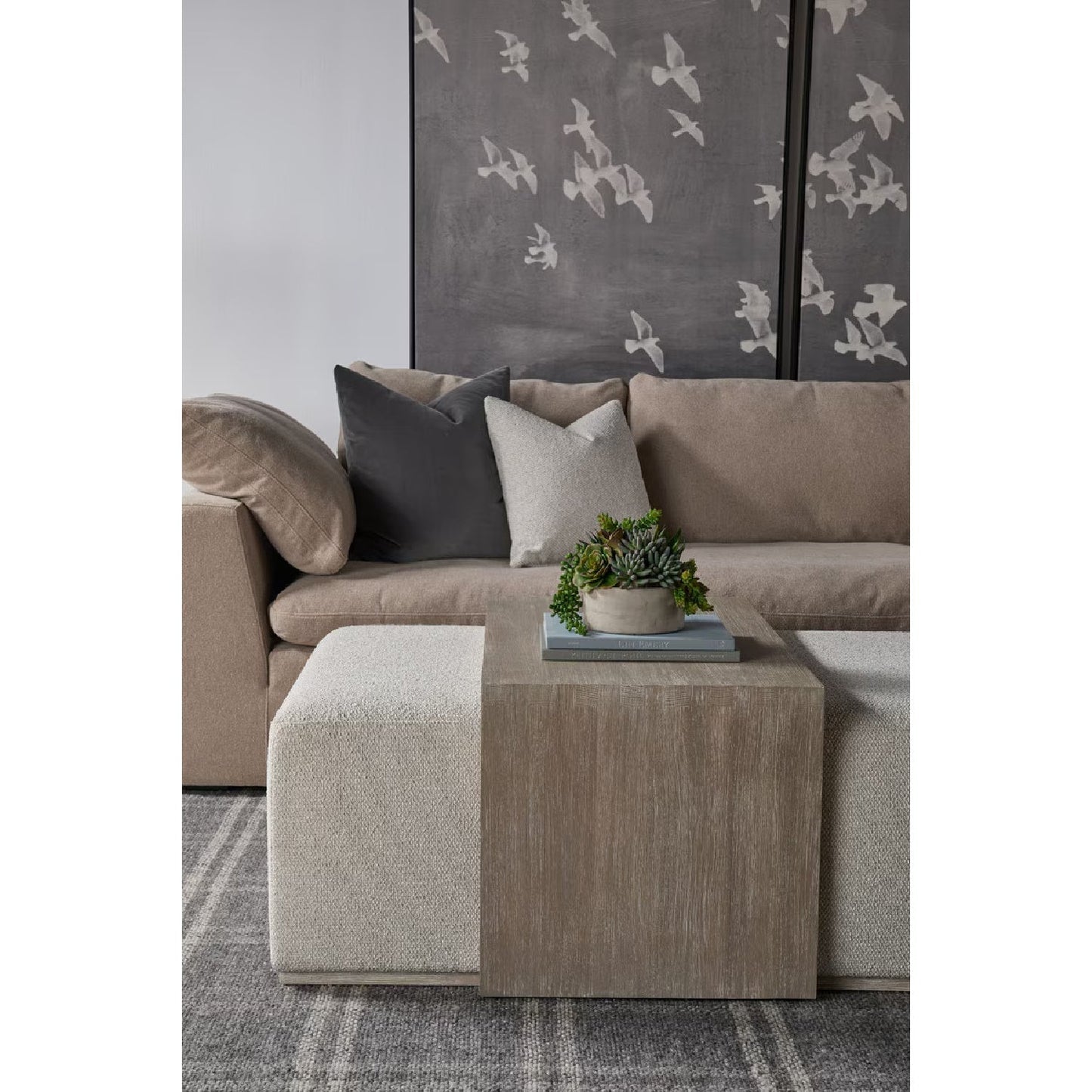 Luxury Sky Fabric Modular Sofa Chair Modern Italian Style for Villa