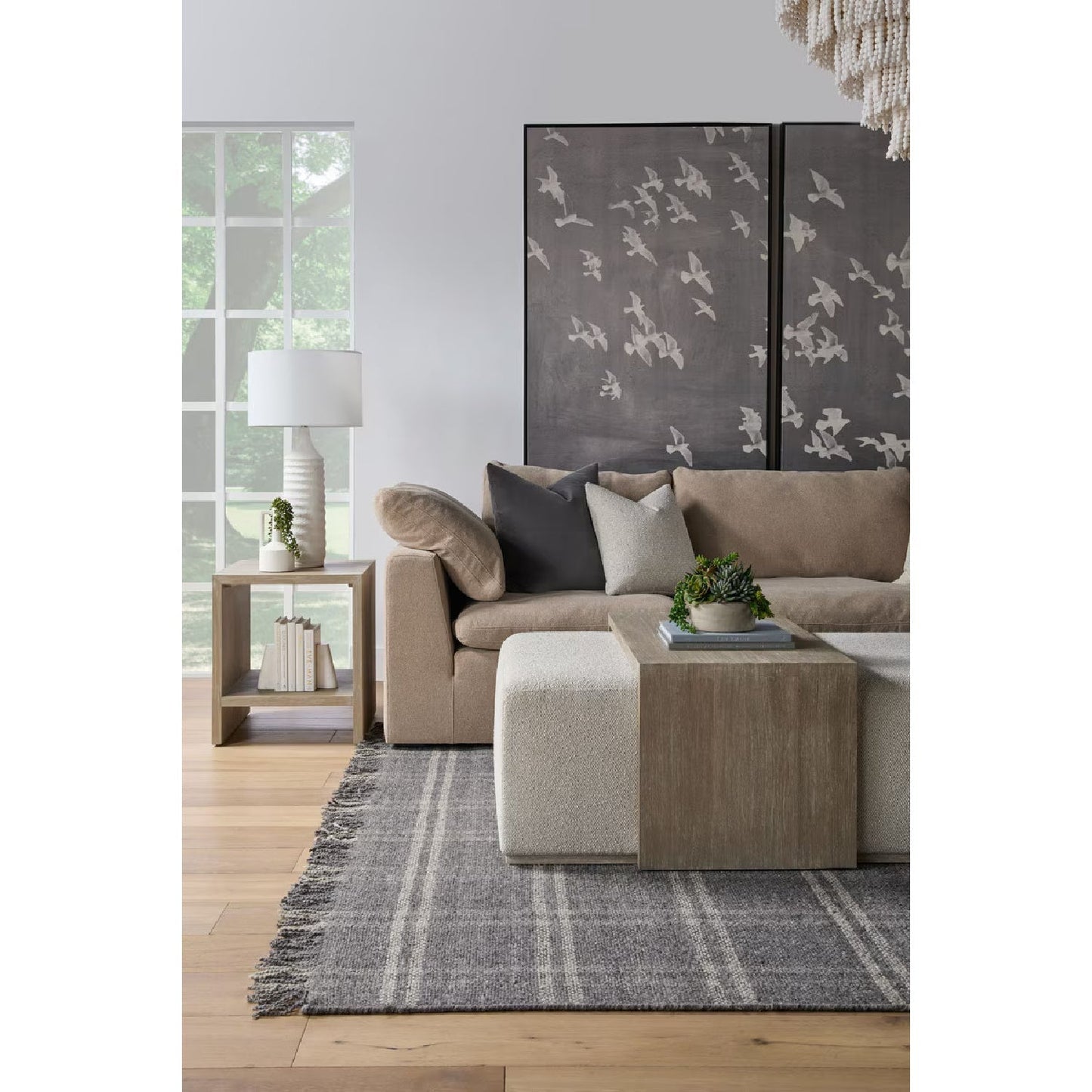 Luxury Sky Fabric Modular Sofa Chair Modern Italian Style for Villa