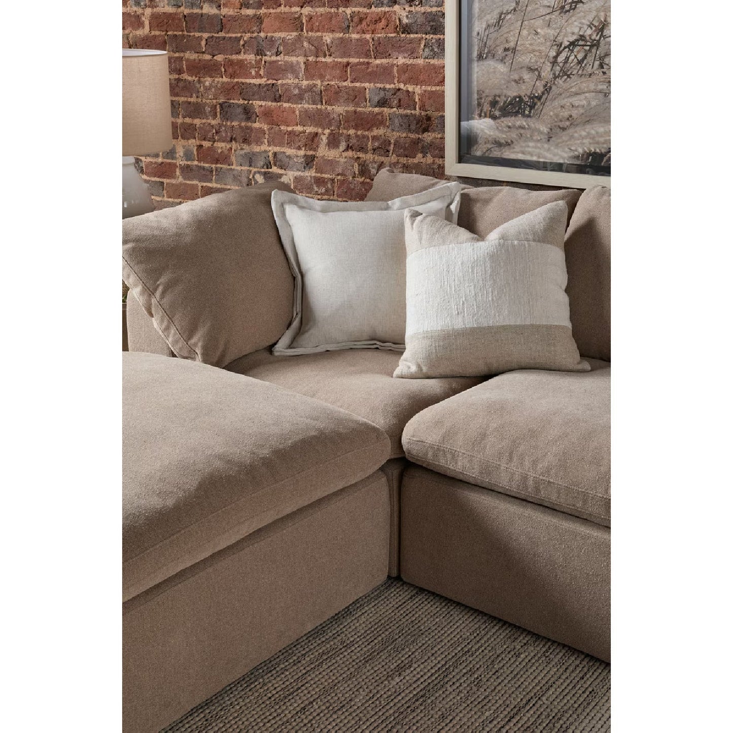 Luxury Sky Fabric Modular Sofa Chair Modern Italian Style for Villa