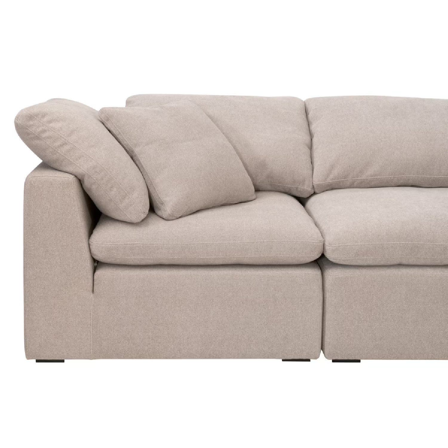 Luxury Sky Fabric Modular Sofa Chair Modern Italian Style for Villa