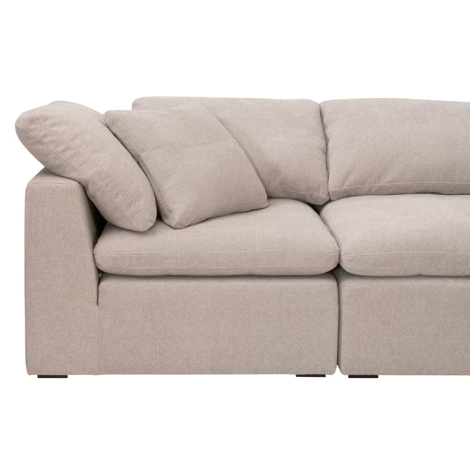 Luxury Sky Fabric Modular Sofa Chair Modern Italian Style for Villa